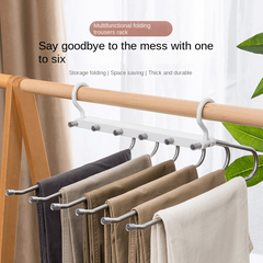 Stainless Steel Trouser Rack Non-slip Hanger Folding Clothing