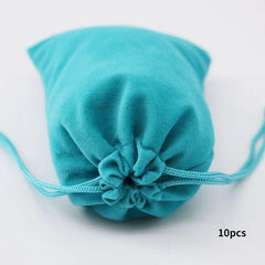 10pcs High end Flocking Cloth Bundle Pocket Lake Deer Fur Cloth Bag