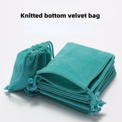 10pcs High end Flocking Cloth Bundle Pocket Lake Deer Fur Cloth Bag