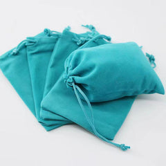 10pcs High end Flocking Cloth Bundle Pocket Lake Deer Fur Cloth Bag