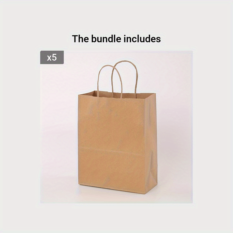 10pcs Buff Paper Bags 15.8x5.9x17in Shopping Bag Gift Bag Retail Bag