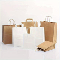 10pcs Buff Paper Bags 15.8x5.9x17in Shopping Bag Gift Bag Retail Bag
