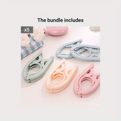 6pcs Foldable Hanger Portable Travel Retractable Outdoor Hanger