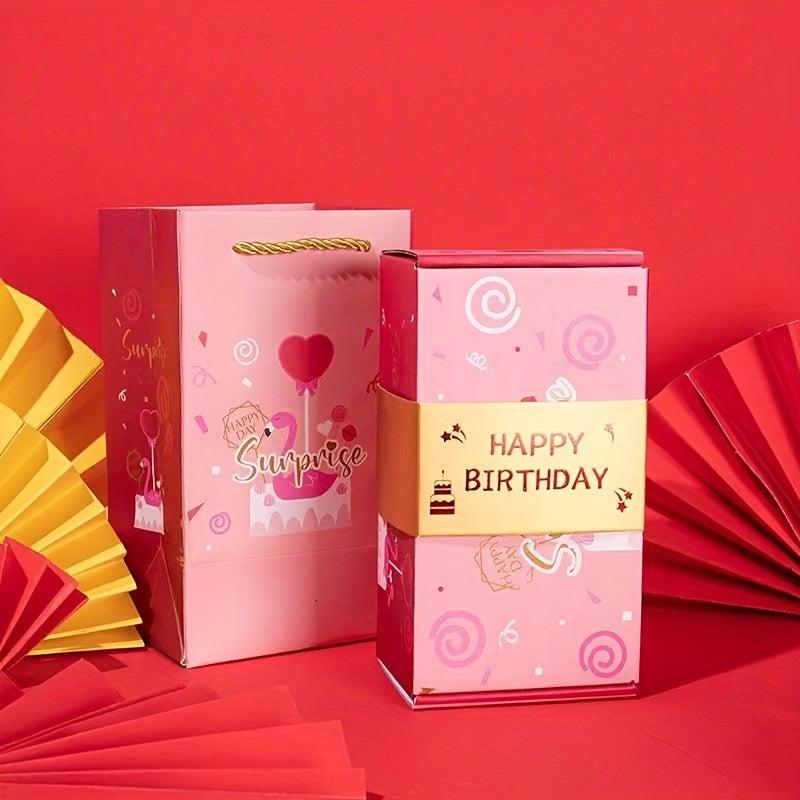 Surprise Folding Bounce Boxes Cards - Gift Card for Birthday