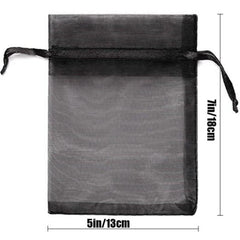 30pcs Drawstring Organza Gift Bags 12.7x17.78cm Transparent Jewelry Pouches