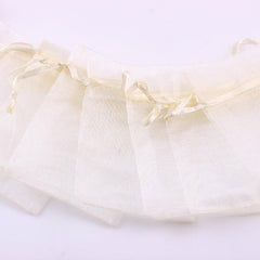 30pcs Drawstring Organza Gift Bags 12.7x17.78cm Transparent Jewelry Pouches