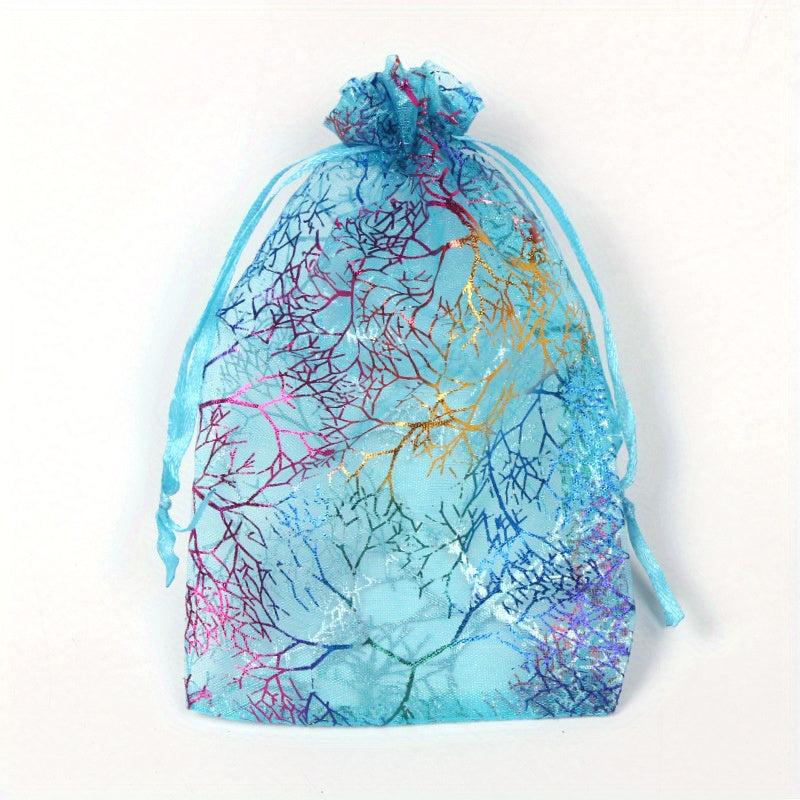50pcs Organza Drawstring Bags For Jewelry Party Festive Cosmetics Candy