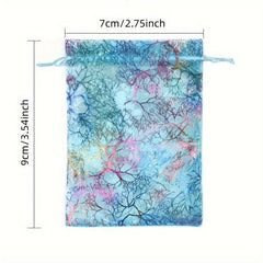 50pcs Organza Drawstring Bags For Jewelry Party Festive Cosmetics Candy