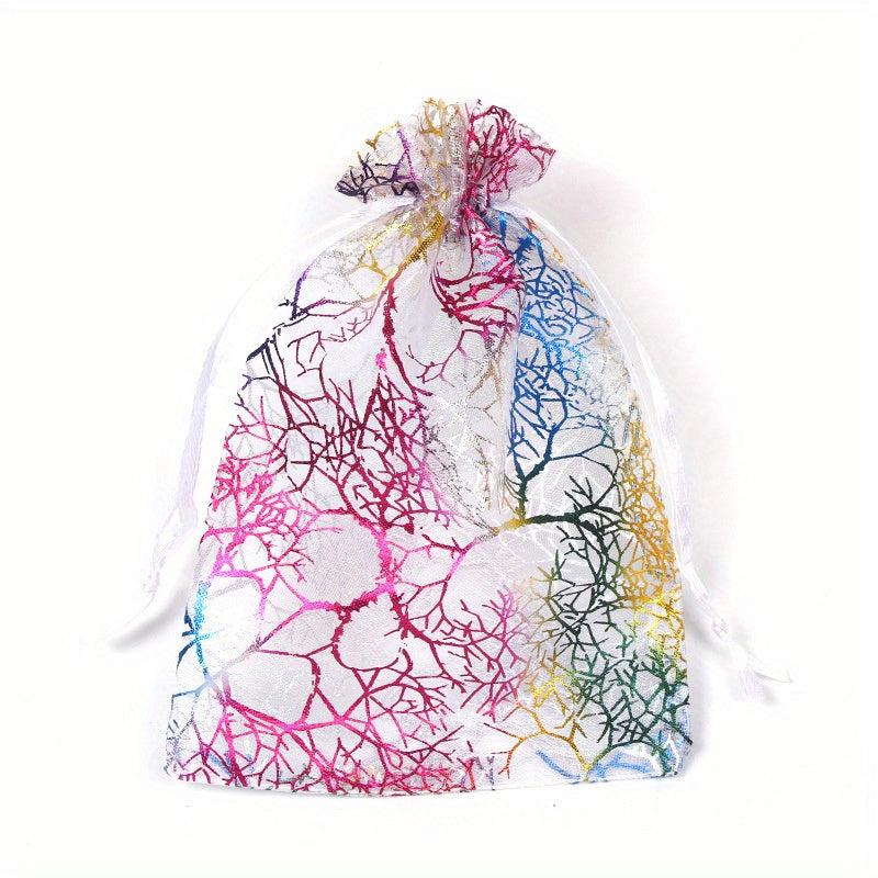 50pcs Organza Drawstring Bags For Jewelry Party Festive Cosmetics Candy