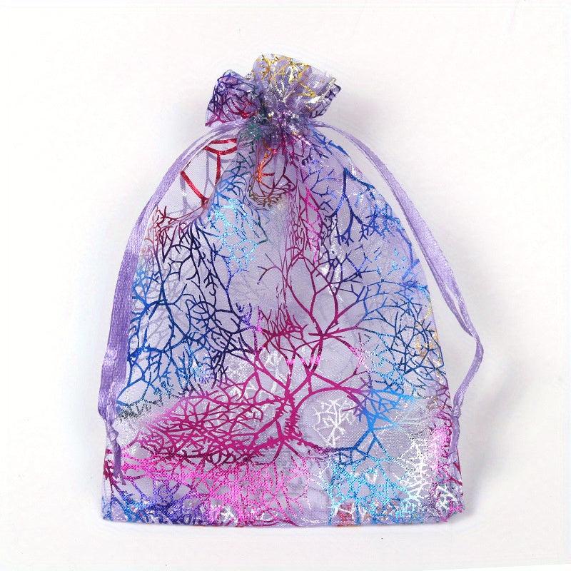 50pcs Organza Drawstring Bags For Jewelry Party Festive Cosmetics Candy