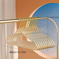 Golden Powder Crystal Acrylic Clothes Rack - Pack of 5