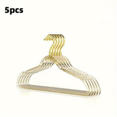 Golden Powder Crystal Acrylic Clothes Rack - Pack of 5