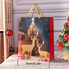12pcs Christmas Craft Gift Bags - Large, Medium, Small - Party Favor Bags