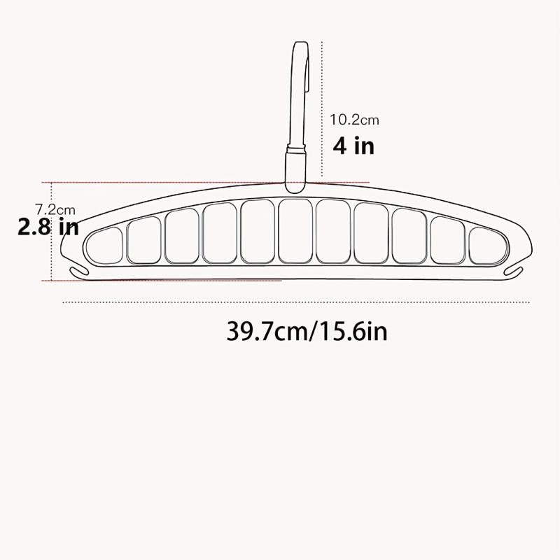 Functional Hole Travel Hanger Drying Rack