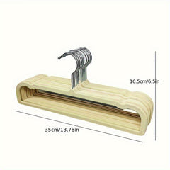 10pcs Flocked Coat Rack Trouser Rack Hanger Set