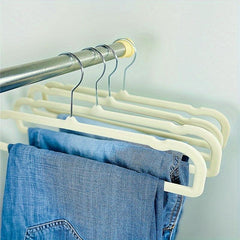 10pcs Flocked Coat Rack Trouser Rack Hanger Set