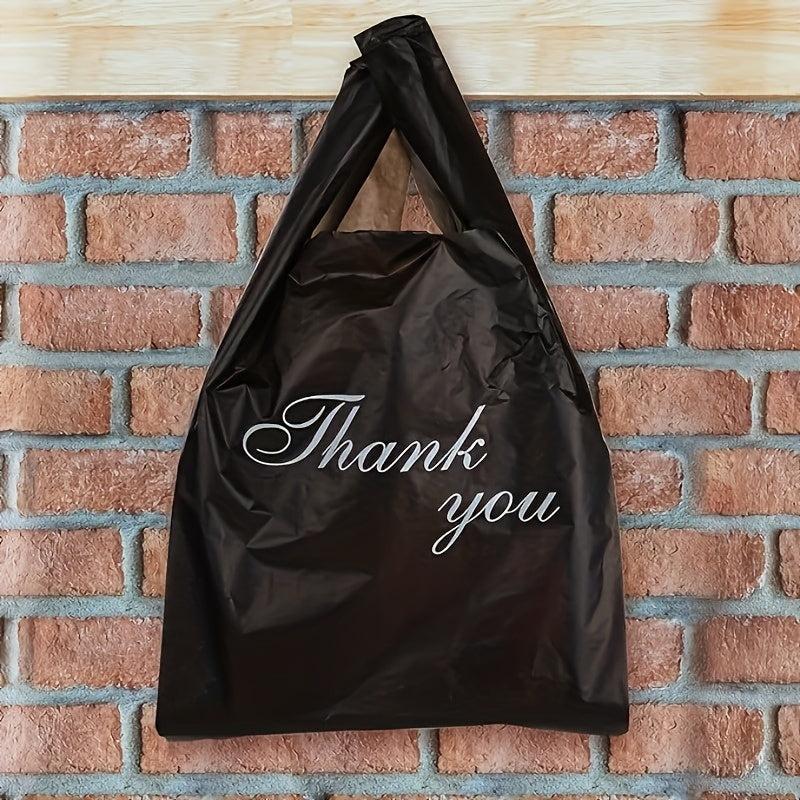 50 Thank You T-Shirt Bags Reusable Disposable for Grocery Shopping