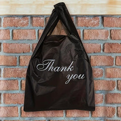 50 Thank You T-Shirt Bags Reusable Disposable for Grocery Shopping