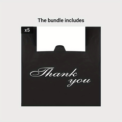 50 Thank You T-Shirt Bags Reusable Disposable for Grocery Shopping