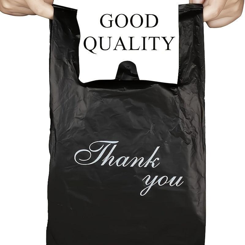 50 Thank You T-Shirt Bags Reusable Disposable for Grocery Shopping