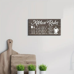 Wooden Kitchen Rule Wall Decorative Pendant Home Decoration