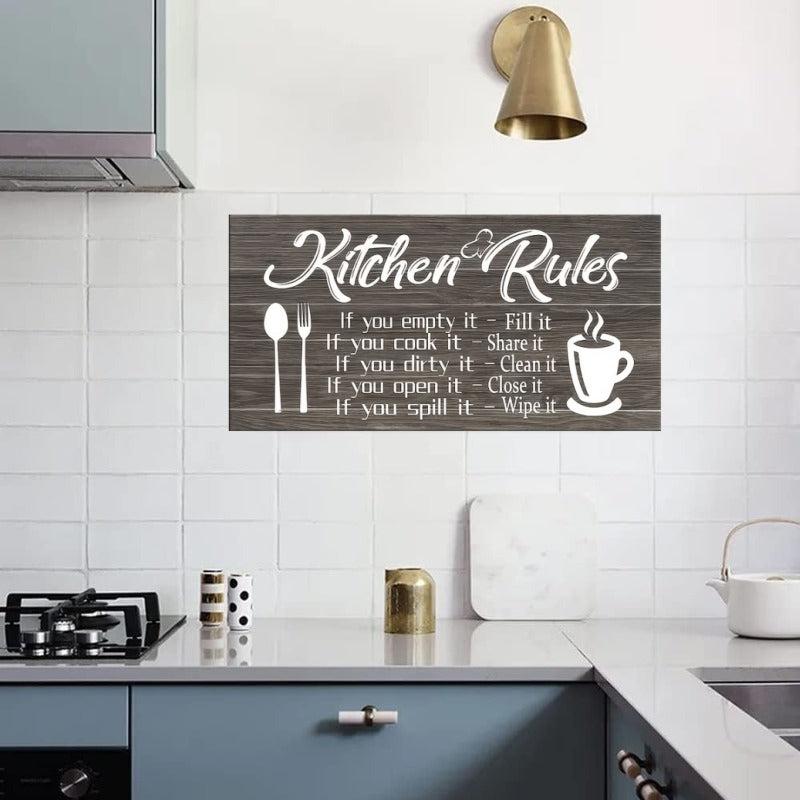 Wooden Kitchen Rule Wall Decorative Pendant Home Decoration