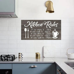 Wooden Kitchen Rule Wall Decorative Pendant Home Decoration