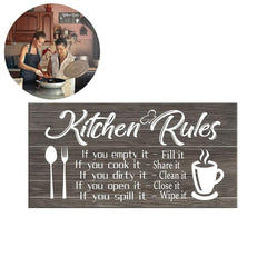 Wooden Kitchen Rule Wall Decorative Pendant Home Decoration