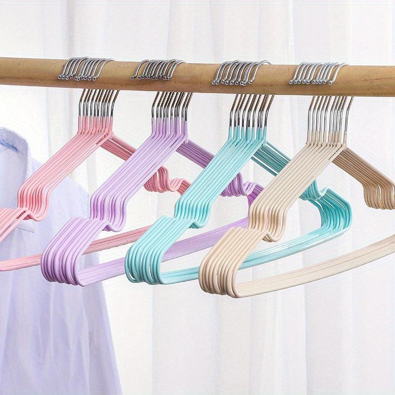 5pcs Metal Anti-Skid Hanger with Belt Groove for Clothing Store