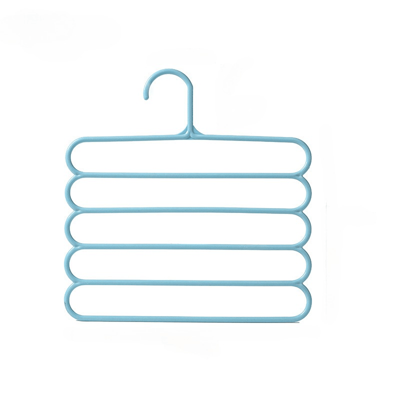 2pcs 5 Layer Pants Hanger Multifunctional Rack Scarf Storage