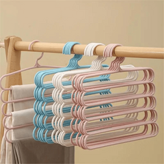 2pcs 5 Layer Pants Hanger Multifunctional Rack Scarf Storage