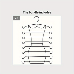 8 Layer Metal Folding Vest Hanger Scarf Tie Belt Wardrobe Organizer