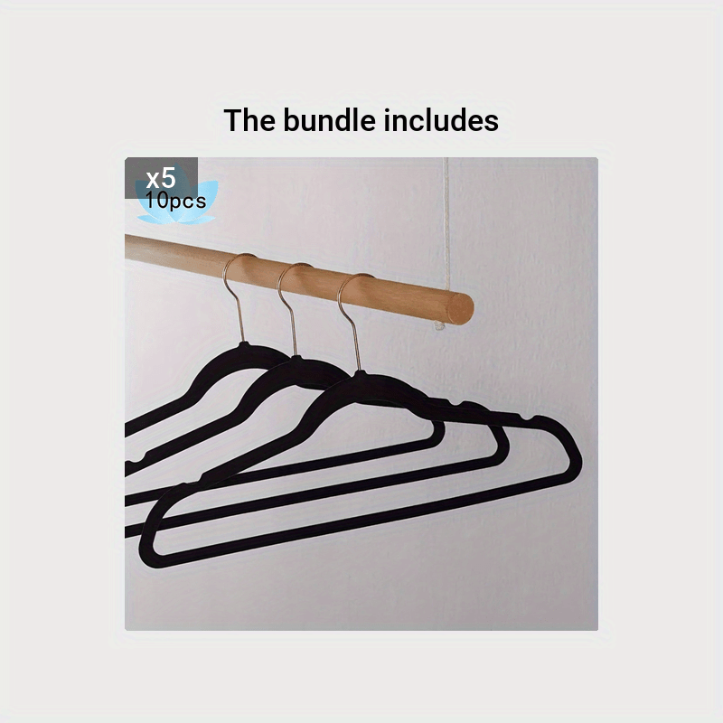 10pcs Rose Golden Velvet Hangers Non Slip Sturdy Gray Heavy Duty Hangers