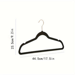 10pcs Rose Golden Velvet Hangers Non Slip Sturdy Gray Heavy Duty Hangers