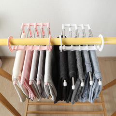 Stainless Steel Telescopic Folding Pants Rack Household Magic Pants Clip Hanger