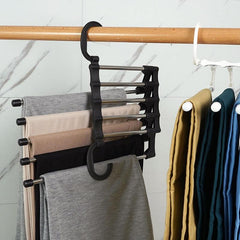 Stainless Steel Telescopic Folding Pants Rack Household Magic Pants Clip Hanger