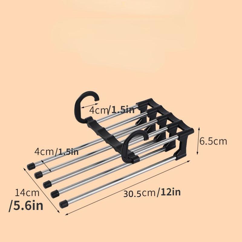 Stainless Steel Telescopic Folding Pants Rack Household Magic Pants Clip Hanger