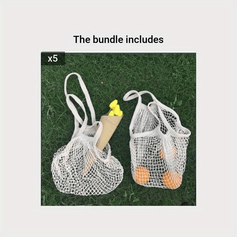 Portable Mesh Bag Supermarket Shopping Vegetable And Fruit Hollow Mesh Bag
