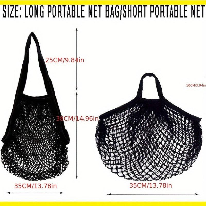 Portable Mesh Bag Supermarket Shopping Vegetable And Fruit Hollow Mesh Bag