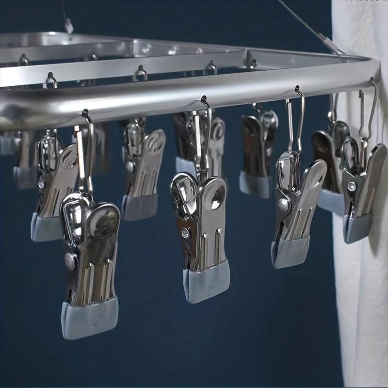 Aluminum Sunshade Clip Hanger Underwear Panty Socks Drying Hanger