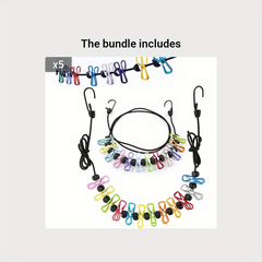 Retractable Portable Travel Clothesline with 12 Clips