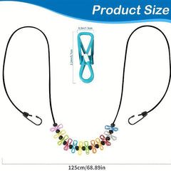 Retractable Portable Travel Clothesline with 12 Clips