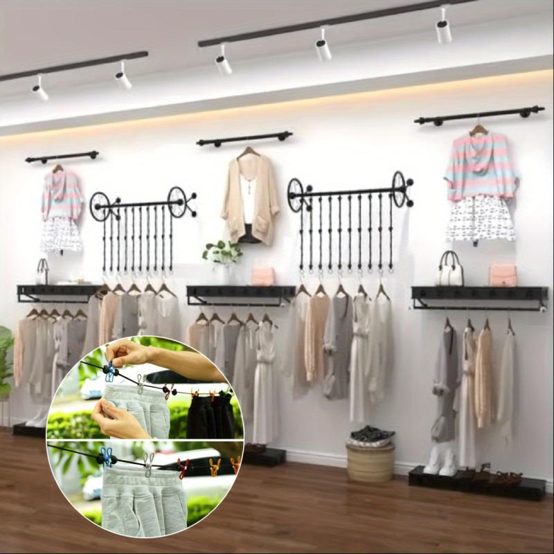 Retractable Portable Travel Clothesline with 12 Clips