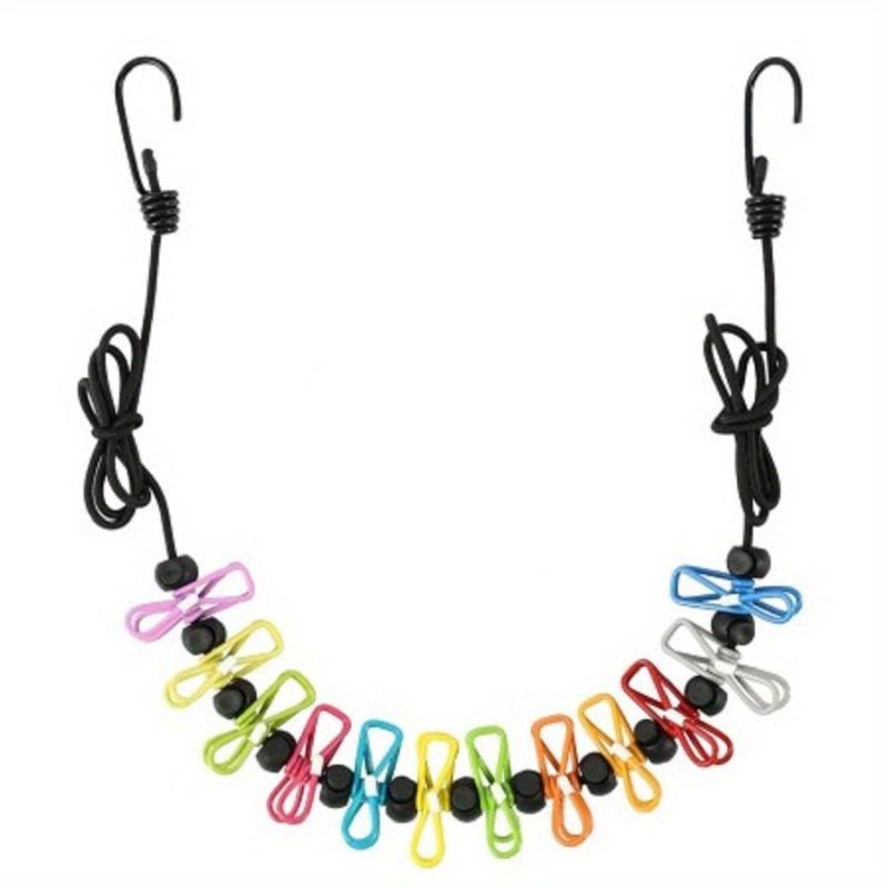 Retractable Portable Travel Clothesline with 12 Clips