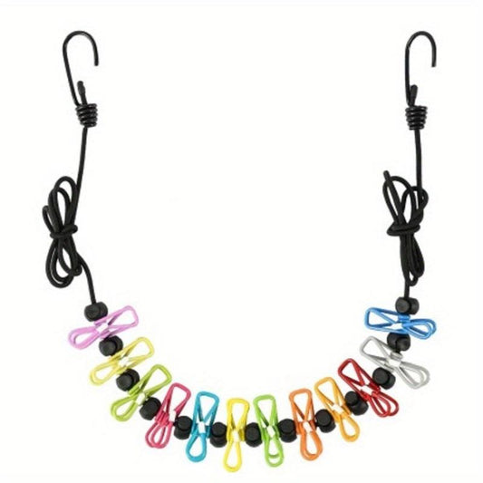 Retractable Portable Travel Clothesline with 12 Clips