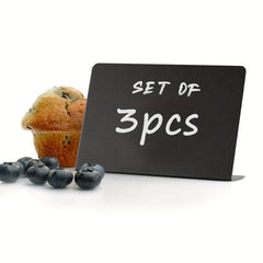 3pcs Mini Chalkboard Signs Food Labels Tabletop Signs for Party Buffet Decor