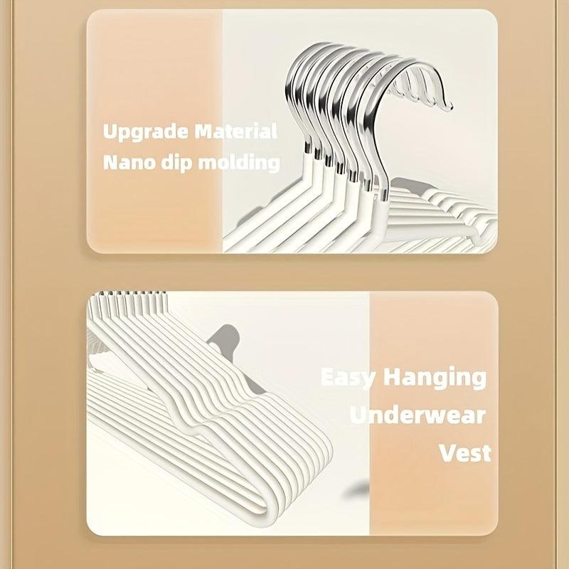 10pcs Metal Hanging Hook Clothes Hanger Non Slip Cloth Daily Portable Hangers