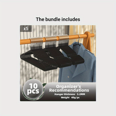 10pcs Metal Hanging Hook Clothes Hanger Non Slip Cloth Daily Portable Hangers