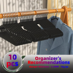 10pcs Metal Hanging Hook Clothes Hanger Non Slip Cloth Daily Portable Hangers