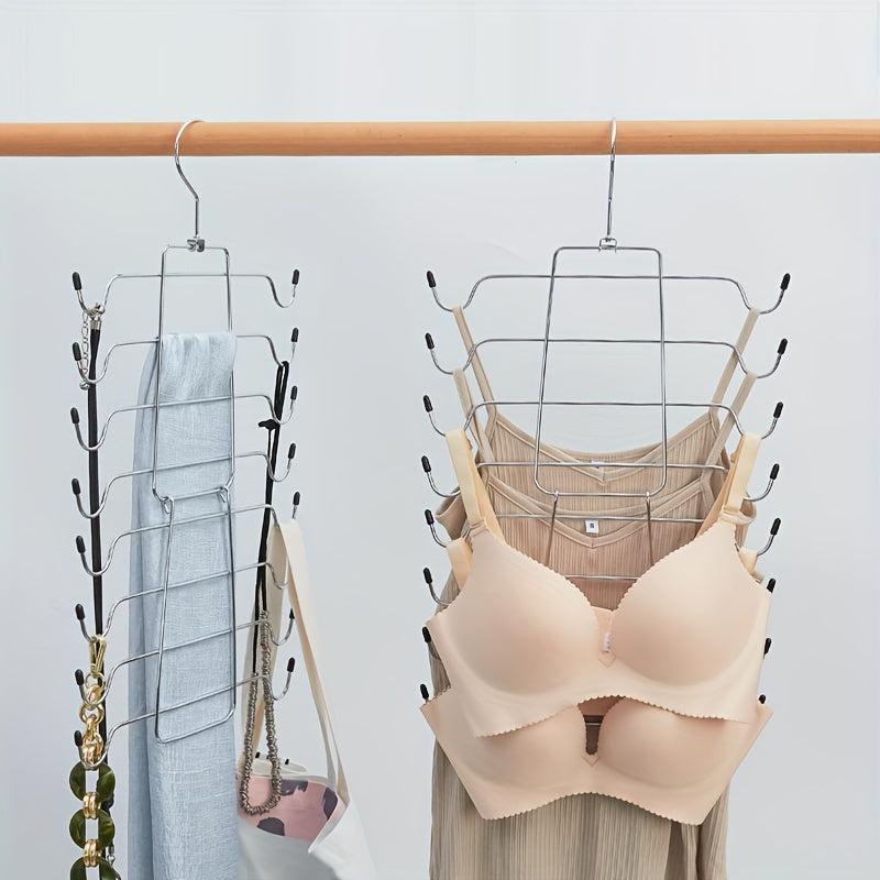 Iron Layer Underwear Hanger Folding Storage Tie Rack
